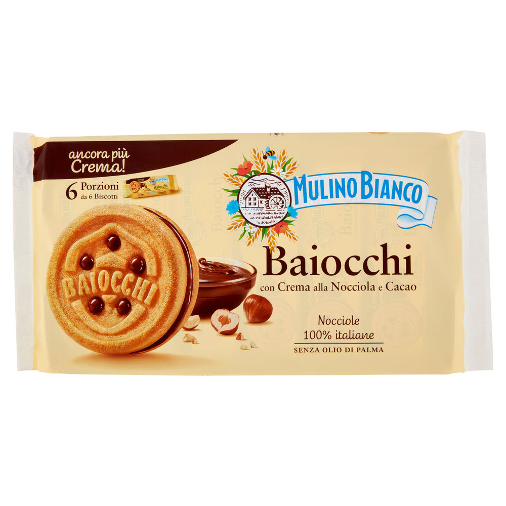 MINI BAIOCCHI M.BIANCO BARILLA SNACK NOCCIOLA MULTIPACK PZ.6 G.336 - 0