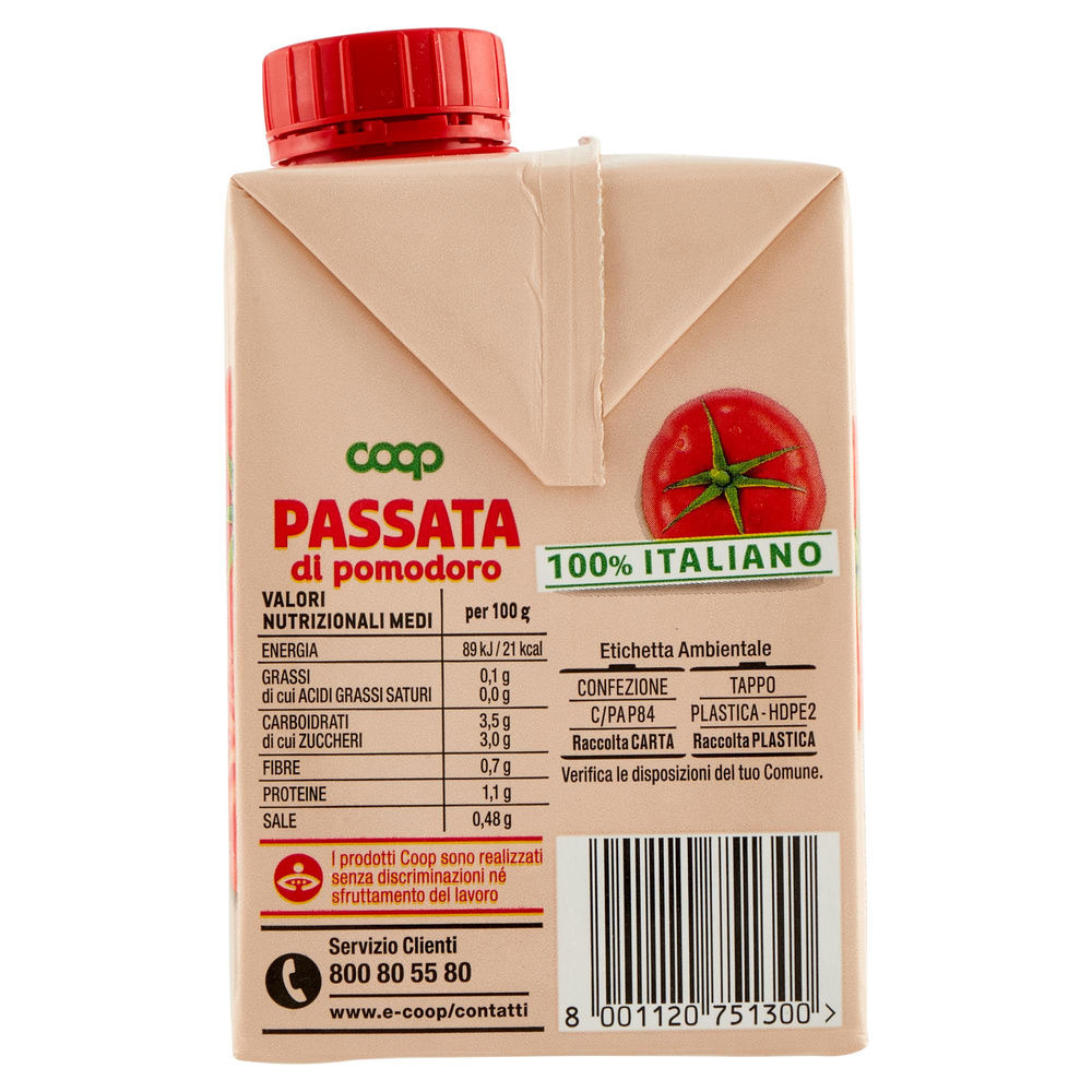 PASSATA DI POMODORO ORIGINE COOP BRIK G 500 - 4