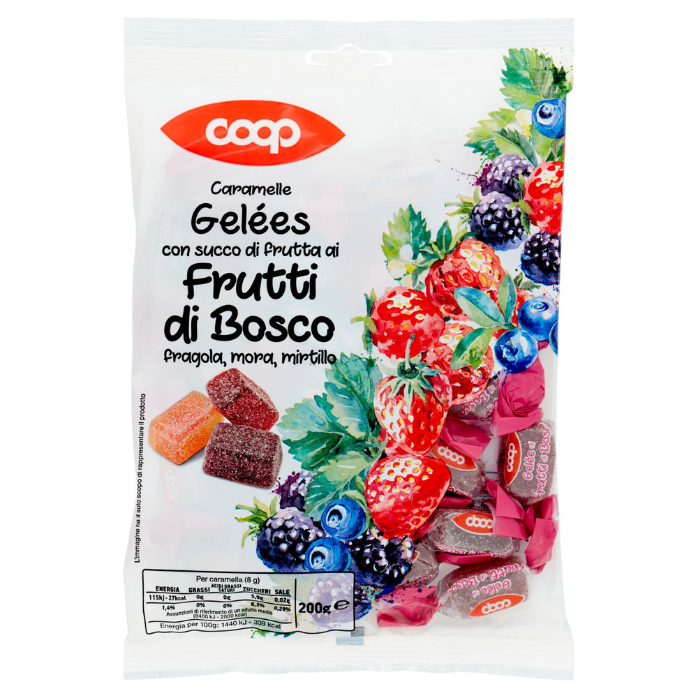 CARAMELLE GELEES AI FRUTTI DI BOSCO COOP BUSTA G 200 - 0