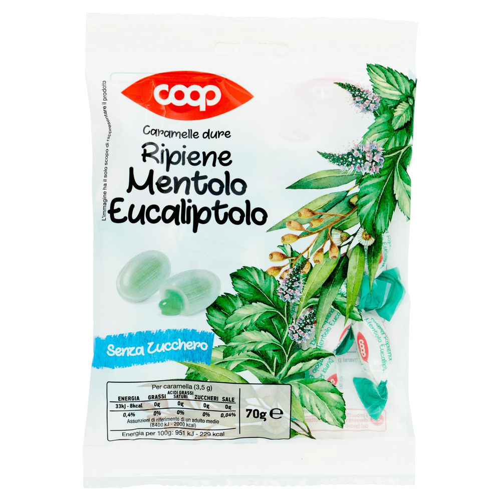 CARAMELLE RIPIENE MENTOLO E EUCALIPTO S/Z COOP BUSTA G 70 - 2