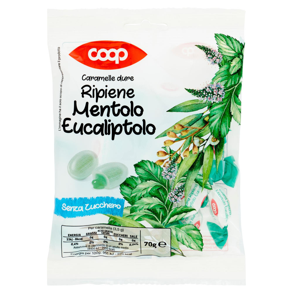 CARAMELLE RIPIENE MENTOLO E EUCALIPTO S/Z COOP BUSTA G 70 - 7