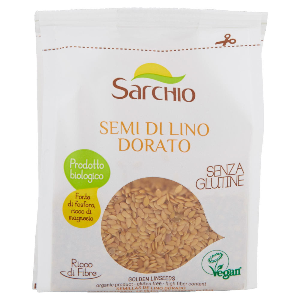 SEMI DI LINO DORATI SENZA GLUTINE BIOLOGICI SARCHIO G 180 - 2