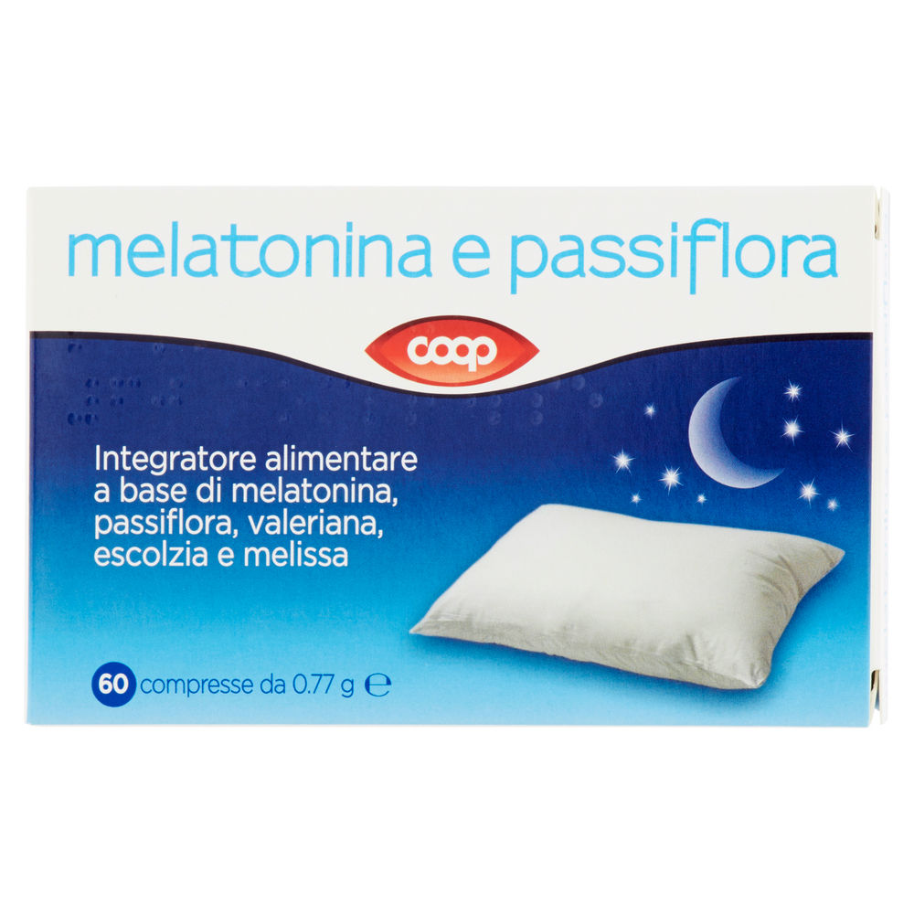 MELATONINA E PASSIFLORA COOP SCATOLA 60 COMPRESSE G 46,2 - 0