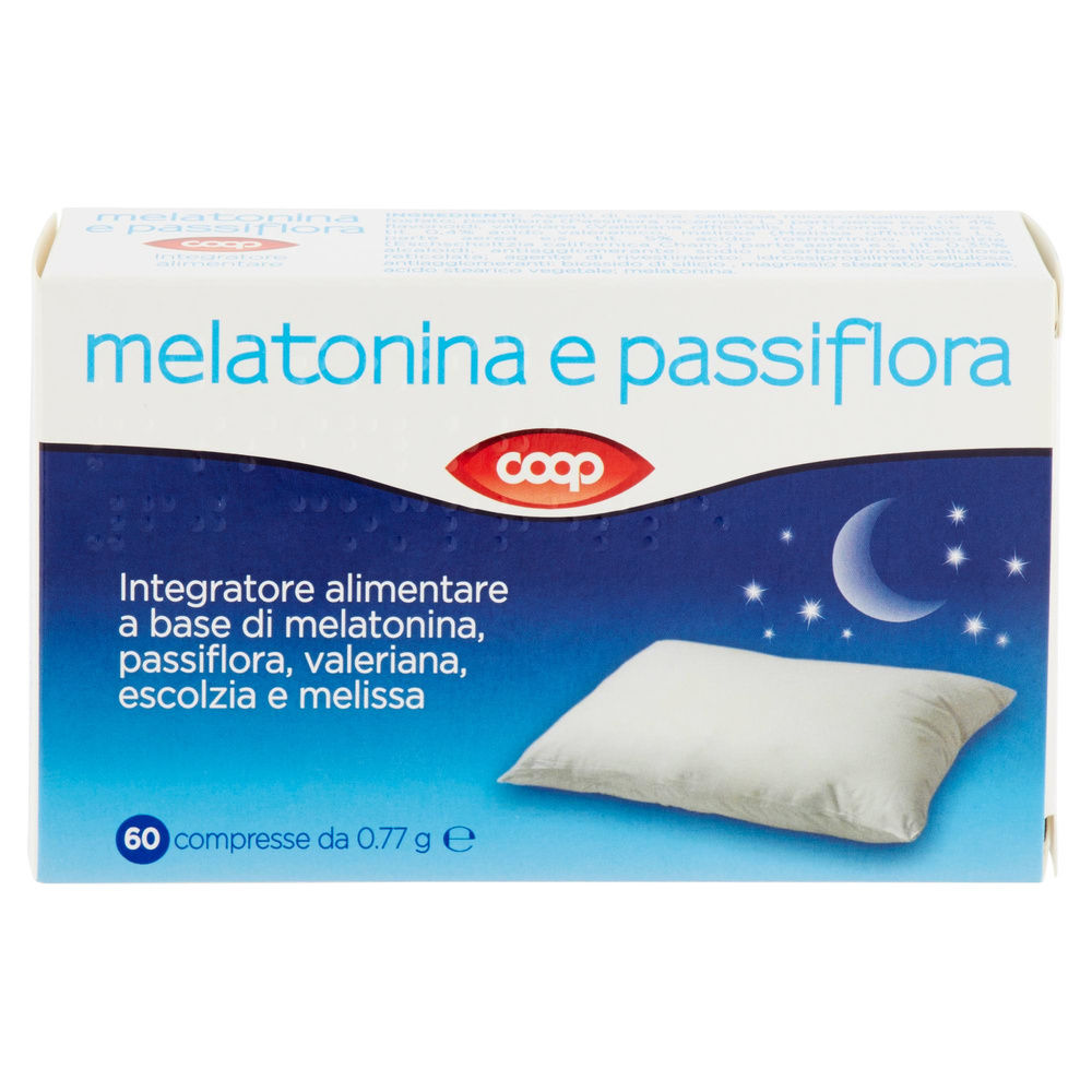 MELATONINA E PASSIFLORA COOP SCATOLA 60 COMPRESSE G 46,2 - 2