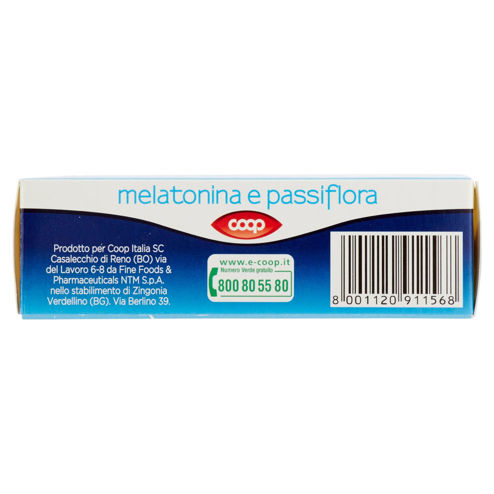 MELATONINA E PASSIFLORA COOP SCATOLA 60 COMPRESSE G 46,2 - 6