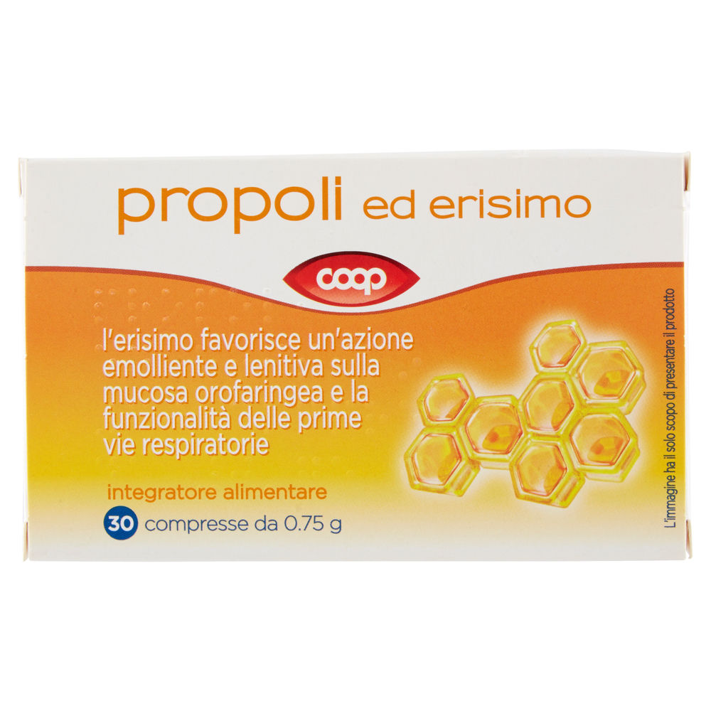 Integratore propoli ed erisimo coop scatola 30 g22,5