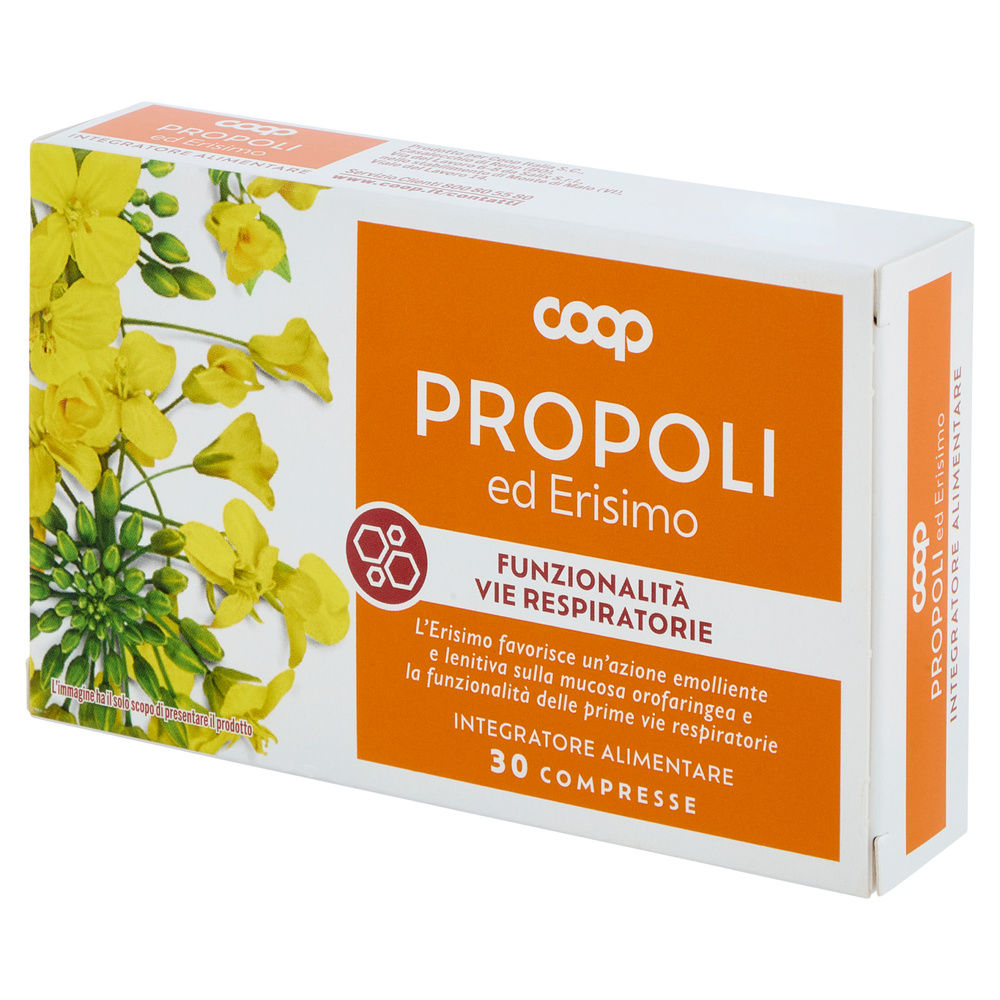 INTEGRATORE PROPOLI ED ERISIMO COOP SCATOLA 30 G22,5 - 8