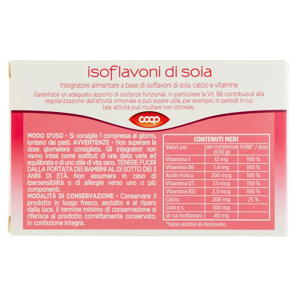 ISOFLAVONI DI SOIA COOP SCATOLA 30 COMPRESSE G 27,6 - 1