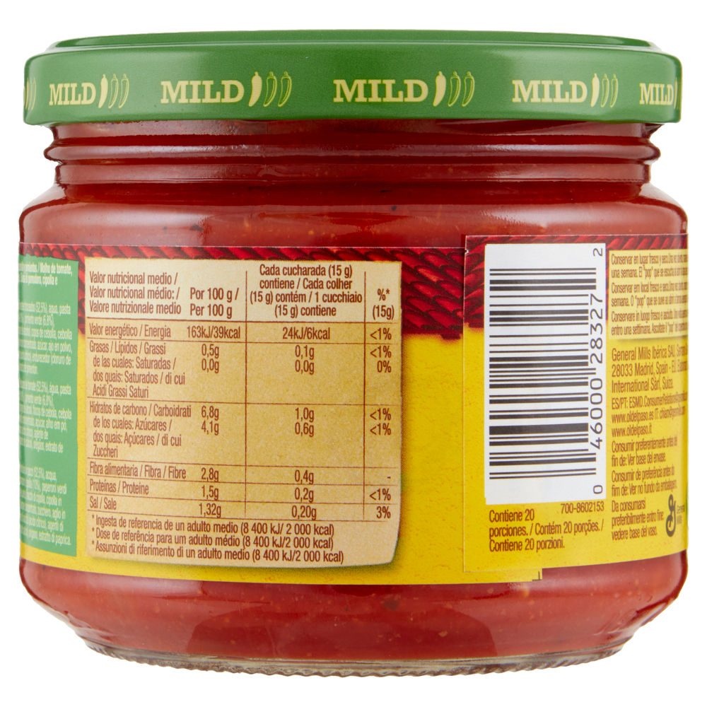 SALSA MESSICANA MILD DIP (SALSA MEDIO FORTE ) G  312 - 1