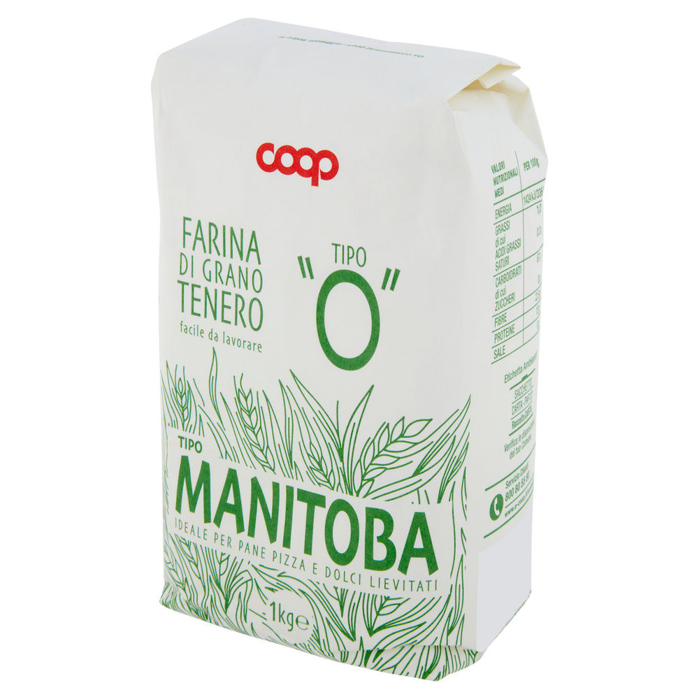 FARINA DI GRANO TENERO TIPO 0 MANITOBA COOP SACCHETTO KG.1 - 2