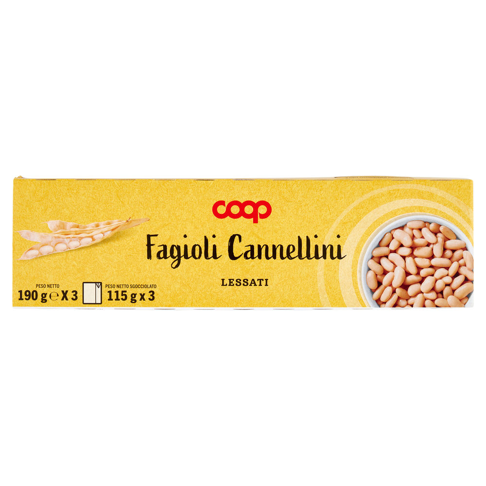 Fagioli cannellini lessati coop combisafe g190x3 sgocc.g115x3