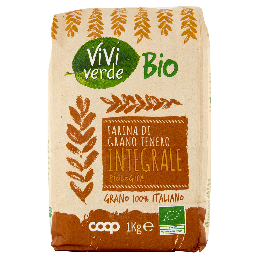 Farina di grano tenero integrale bio vivi verde coop sacchetto kg.1