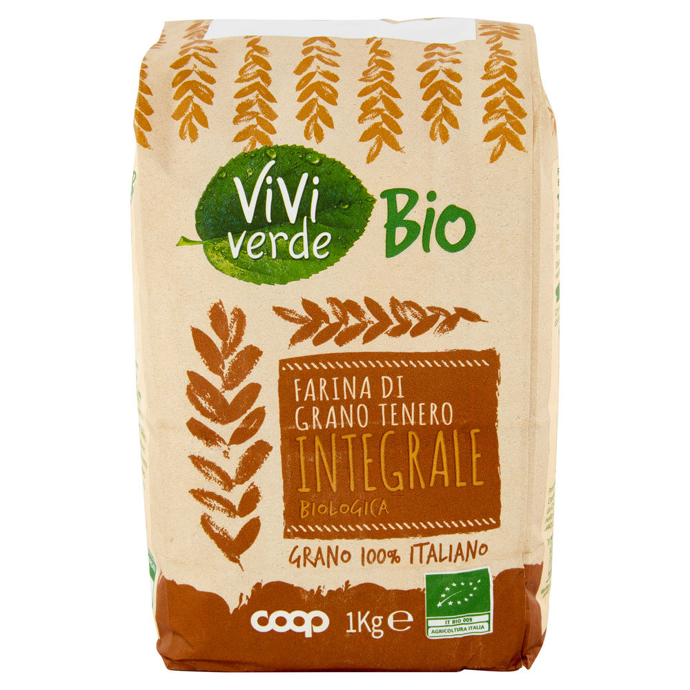 FARINA DI GRANO TENERO INTEGRALE BIO VIVI VERDE COOP SACCHETTO KG.1 - 8