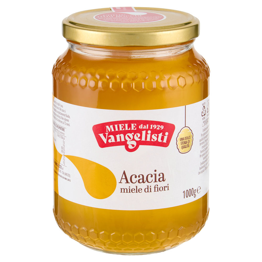 MIELE DI ACACIA ORIGINE CE VANGELISTI VASO VETRO KG.1 - 2