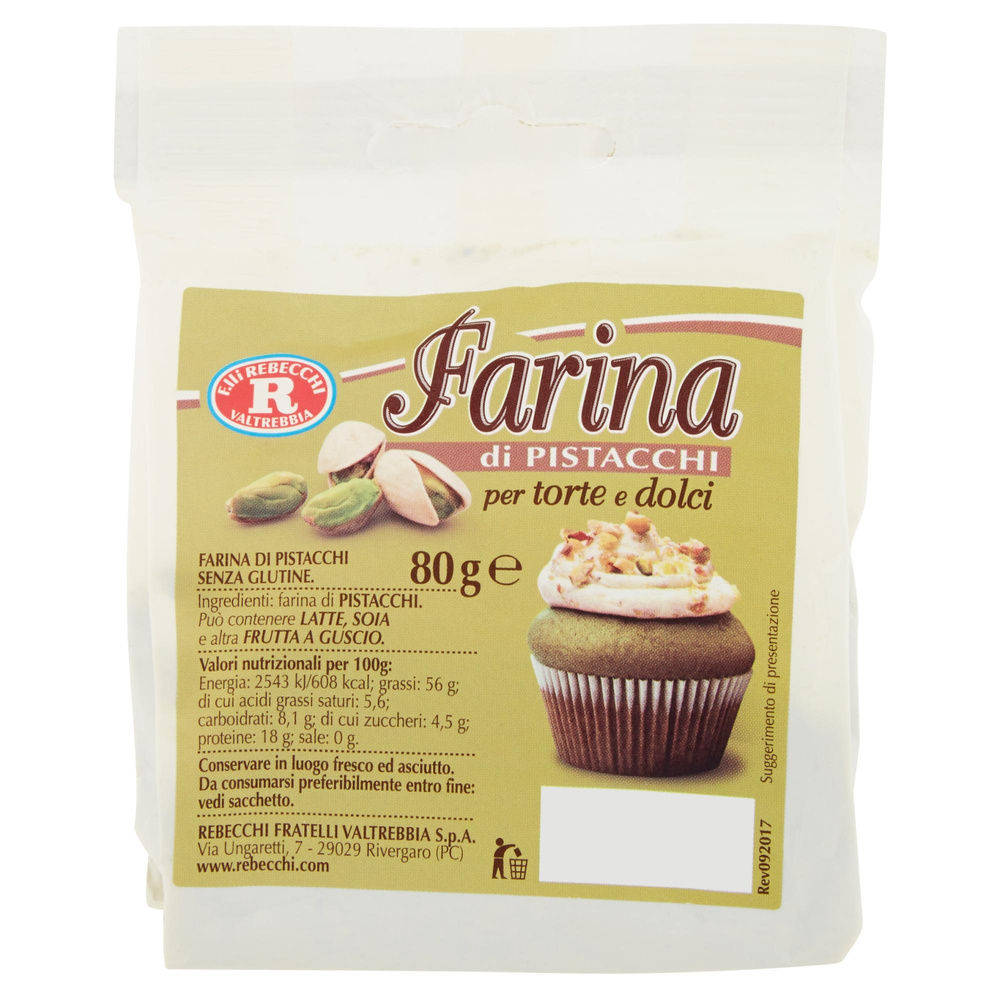 FARINA DI PISTACCHIO  REBECCHI SACCHETTO G 80 - 2