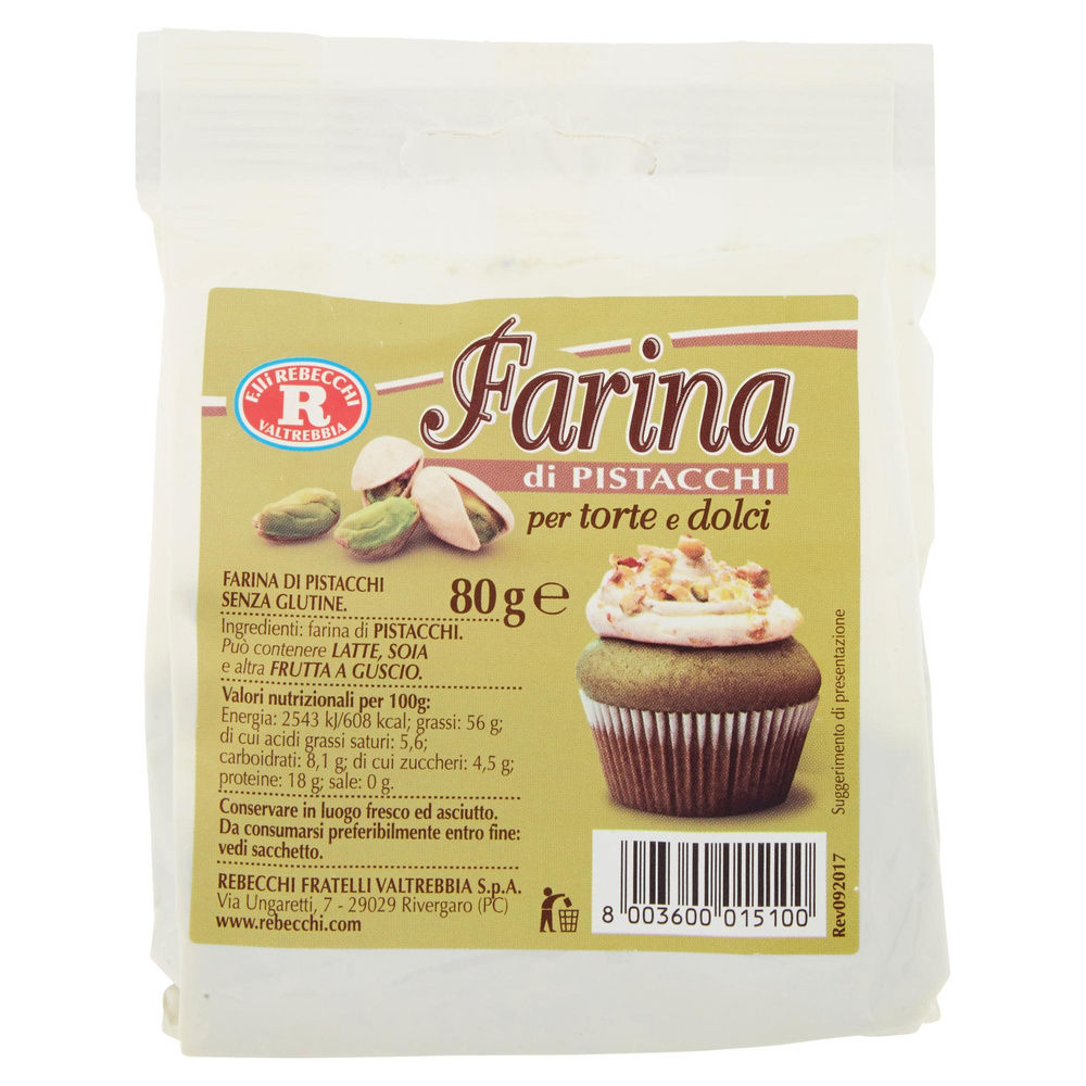 FARINA DI PISTACCHIO  REBECCHI SACCHETTO G 80 - 3
