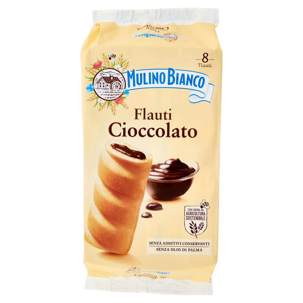 MERENDINE FLAUTI CIOCCOLATO MULINO BIANCO BARILLA INCARTO G.280 - 1