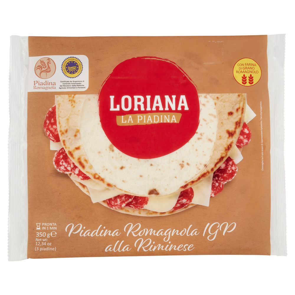 PIADINA ROMAGNOLA IGP ALLA RIMINESE LORIANA BUSTA G 350 - 2