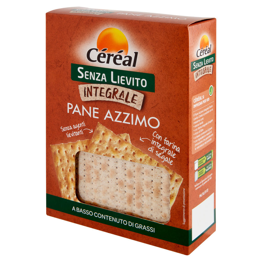 PANE AZZIMO CROCCANTE INTE G ALE SENZA LIEVITO CEREAL G  180 - 8