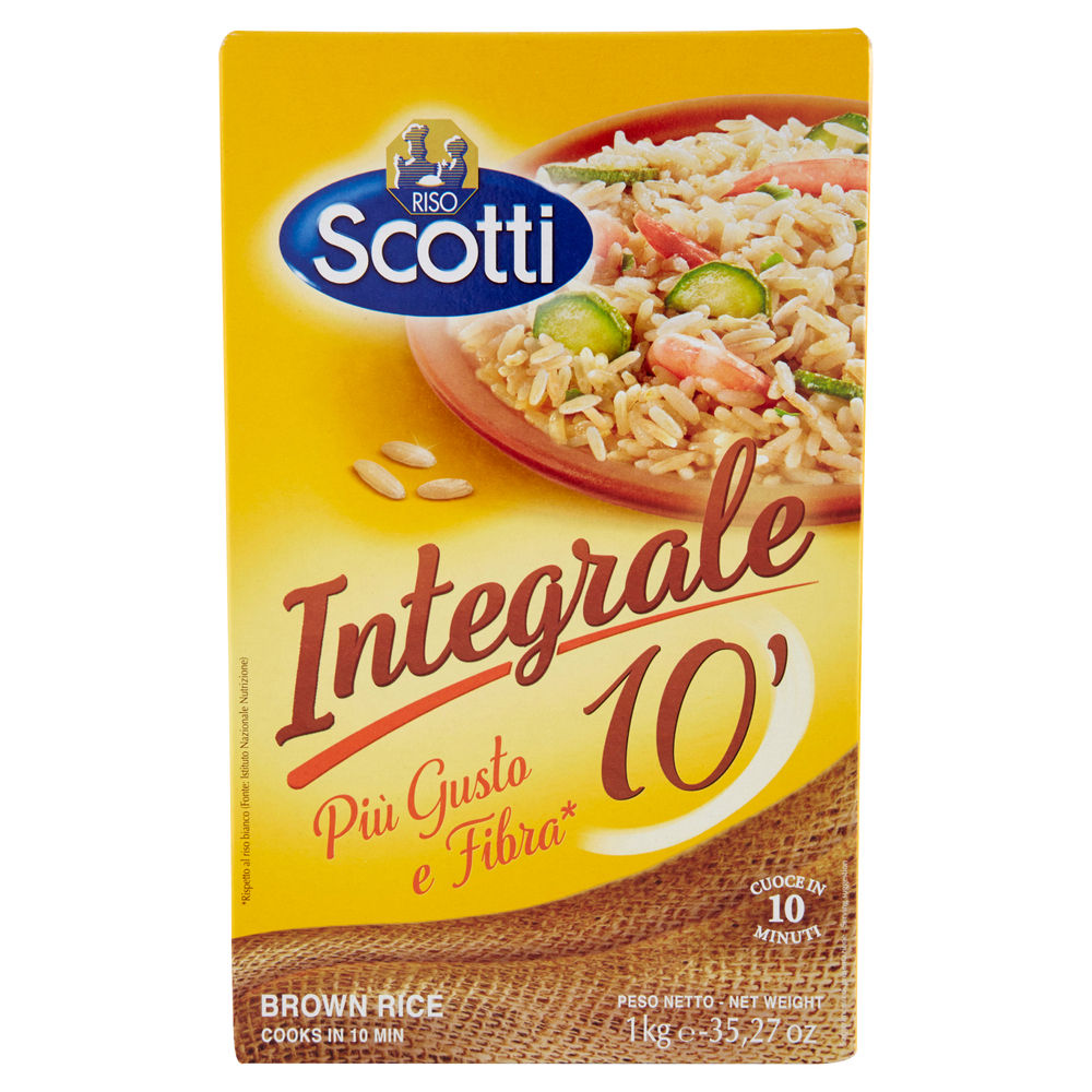 Riso parboiled  integrale cottura 10 minuti scotti scatola kg.1