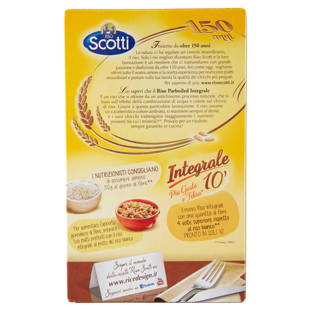 RISO PARBOILED  INTEGRALE COTTURA 10 MINUTI SCOTTI SCATOLA KG.1 - 1