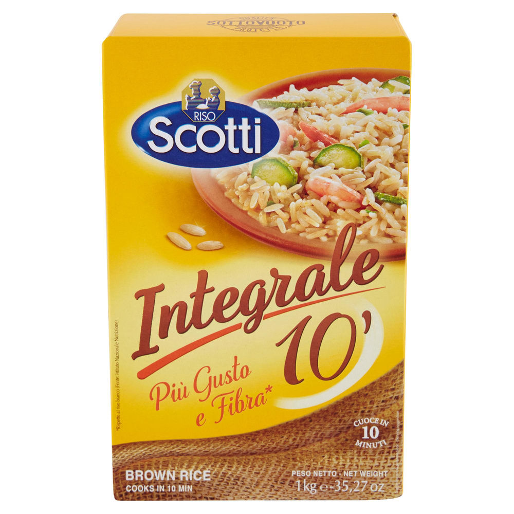 RISO PARBOILED  INTEGRALE COTTURA 10 MINUTI SCOTTI SCATOLA KG.1 - 4