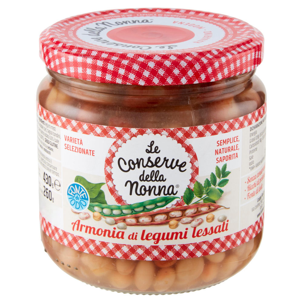 ARMONIA DI LEGUMI LESSATI LE CONSERVE DELLA NONNA VASO VETRO G 430 SGOCC G 260 - 2