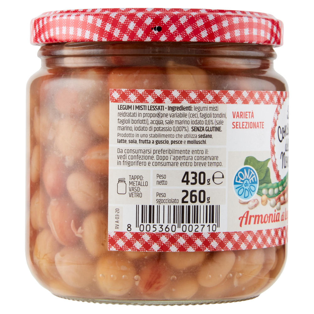 ARMONIA DI LEGUMI LESSATI LE CONSERVE DELLA NONNA VASO VETRO G 430 SGOCC G 260 - 7