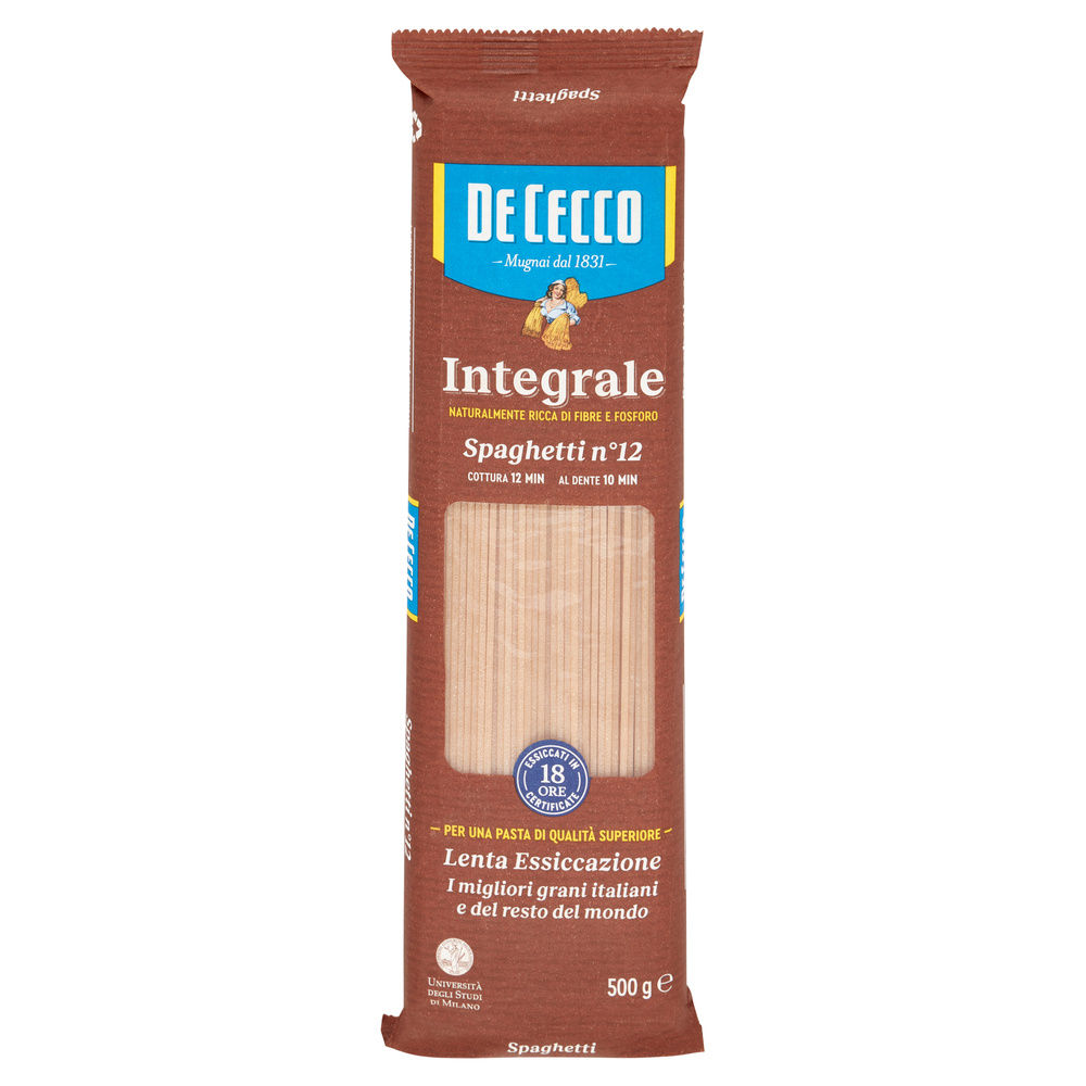 SPAGHETTI INTEGRALI N.12 DE CECCO SCATOLA G 500 - 5