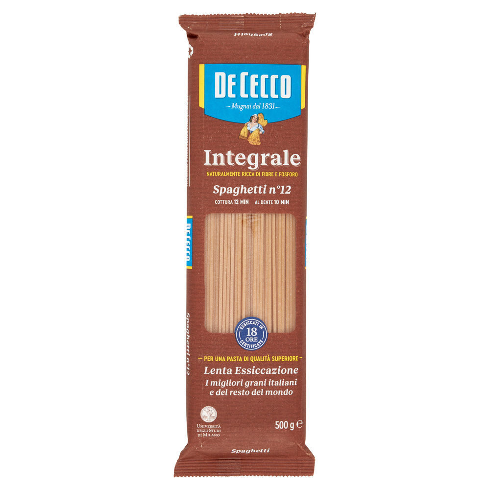 SPAGHETTI INTEGRALI N.12 DE CECCO SCATOLA G 500 - 7