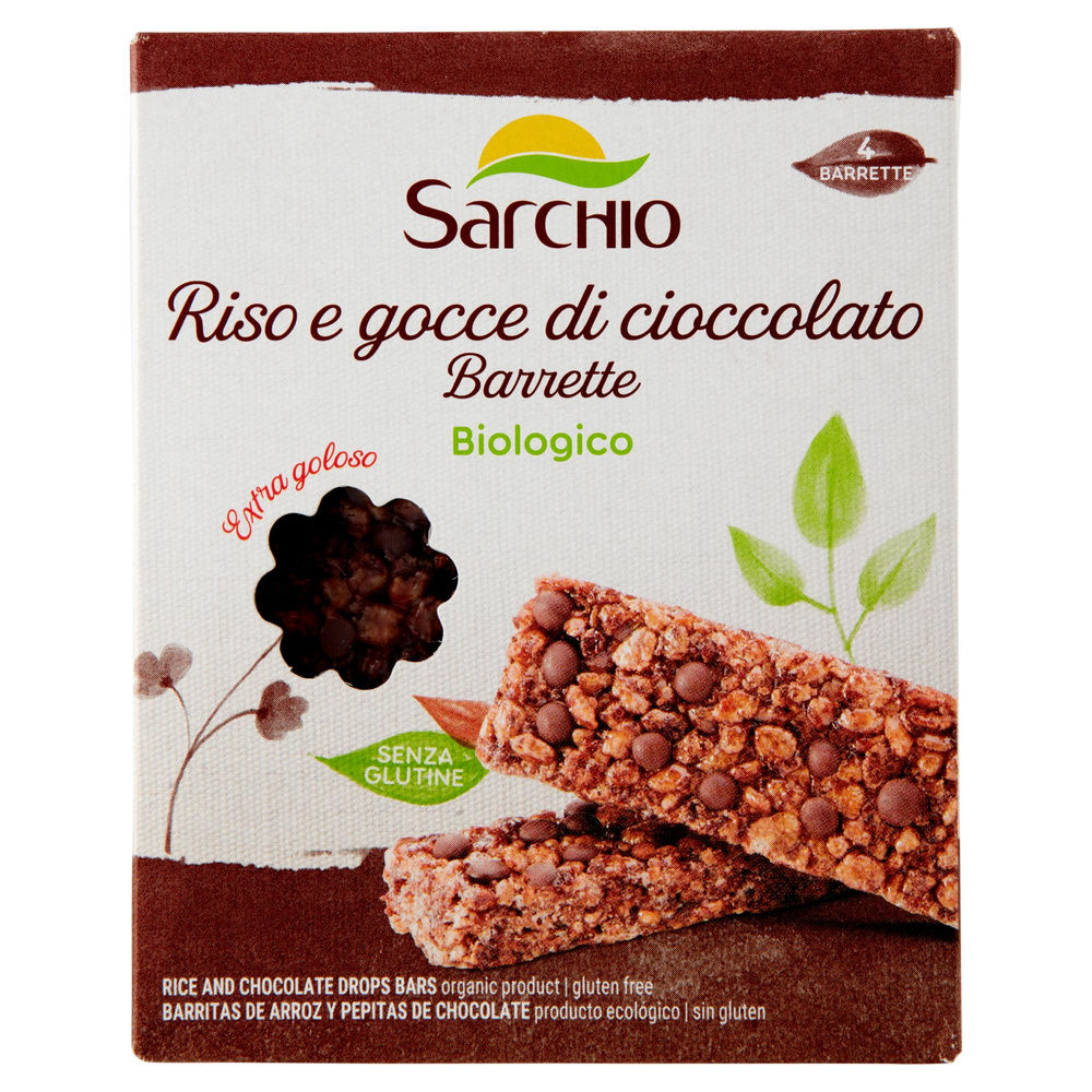 SNACK RISO E GOCCE DI CIOCCOLATO SENZA GLUTINE BIOLOGICO SARCHIO SCATOLA  G 80 - 2