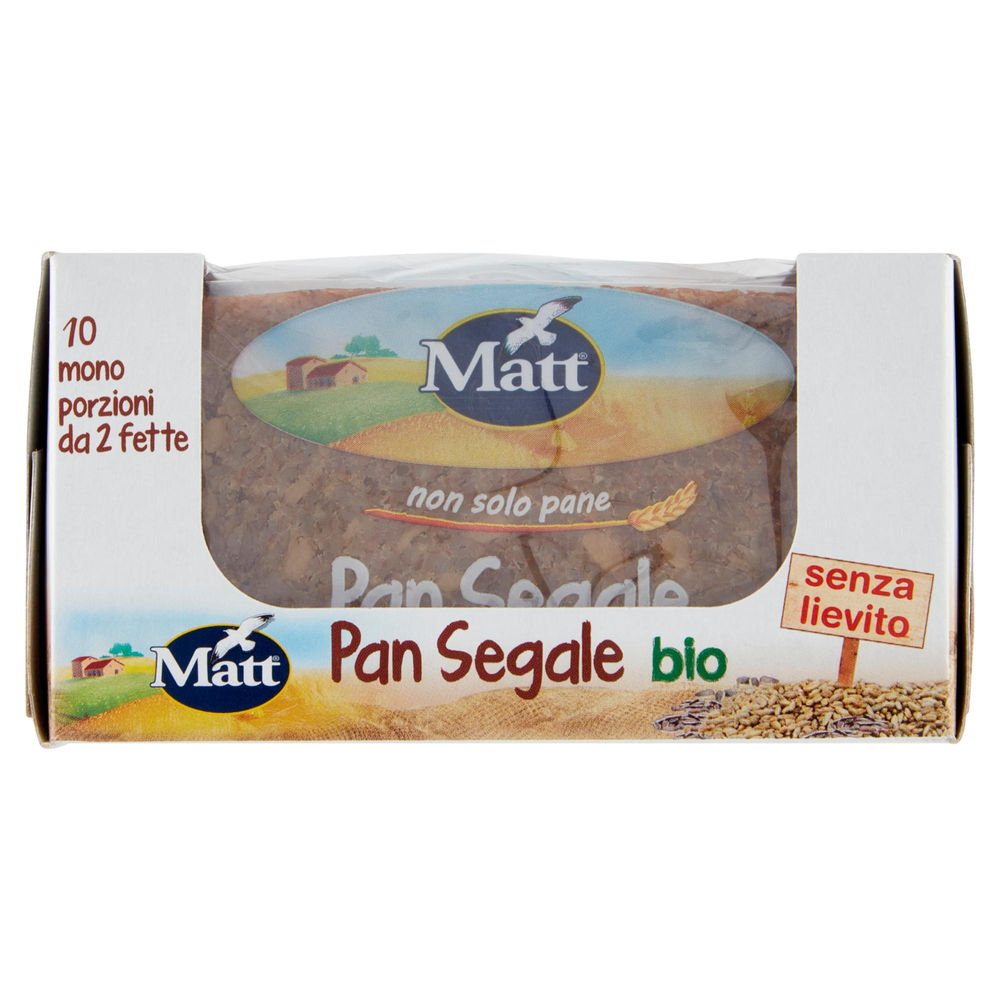 Pane segale bio senza lievito matt & bio scatola g.500