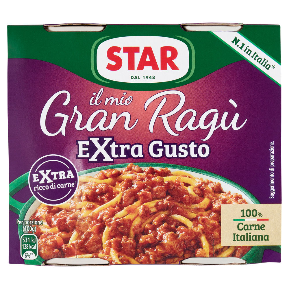 GRAN RAGÙ EXTRA STAR CARNE ITALIANA LATTINA   G 180 X 2 - 0