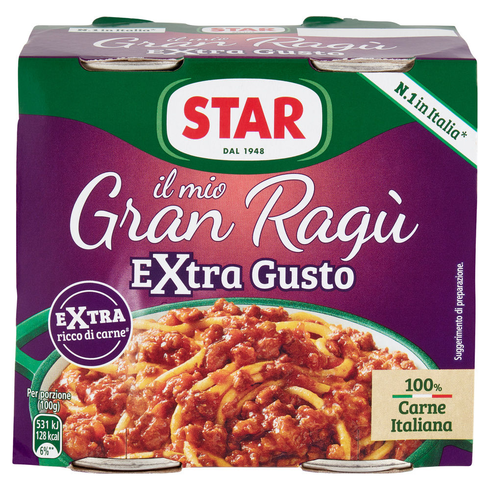 GRAN RAGÙ EXTRA STAR CARNE ITALIANA LATTINA   G 180 X 2 - 7