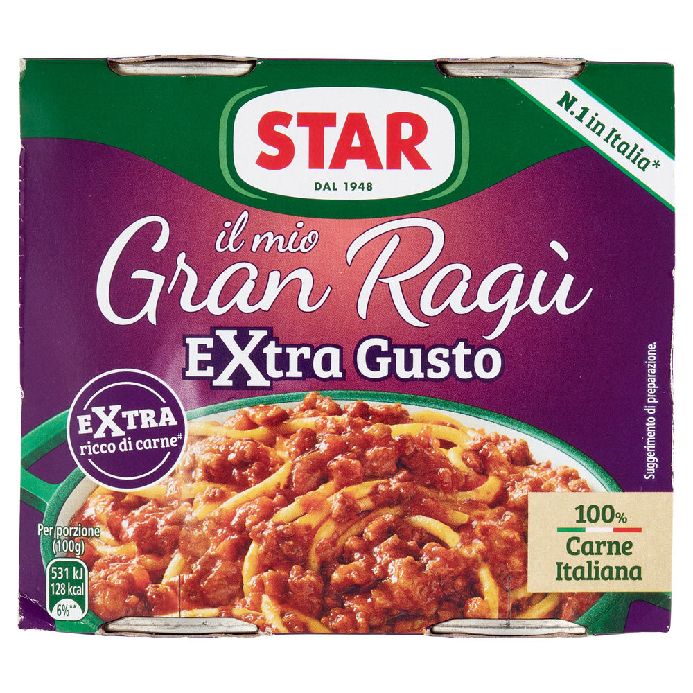 GRAN RAGÙ EXTRA STAR CARNE ITALIANA LATTINA   G 180 X 2 - 2