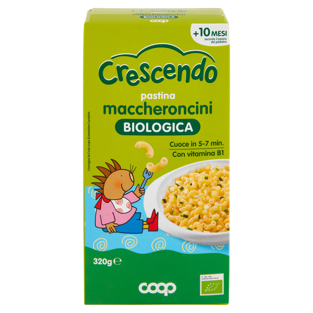 PASTINA DI SEMOLA DI GRANO DURO BIO MACCHERONCINI COOP CRESCENDO G 320 - 2