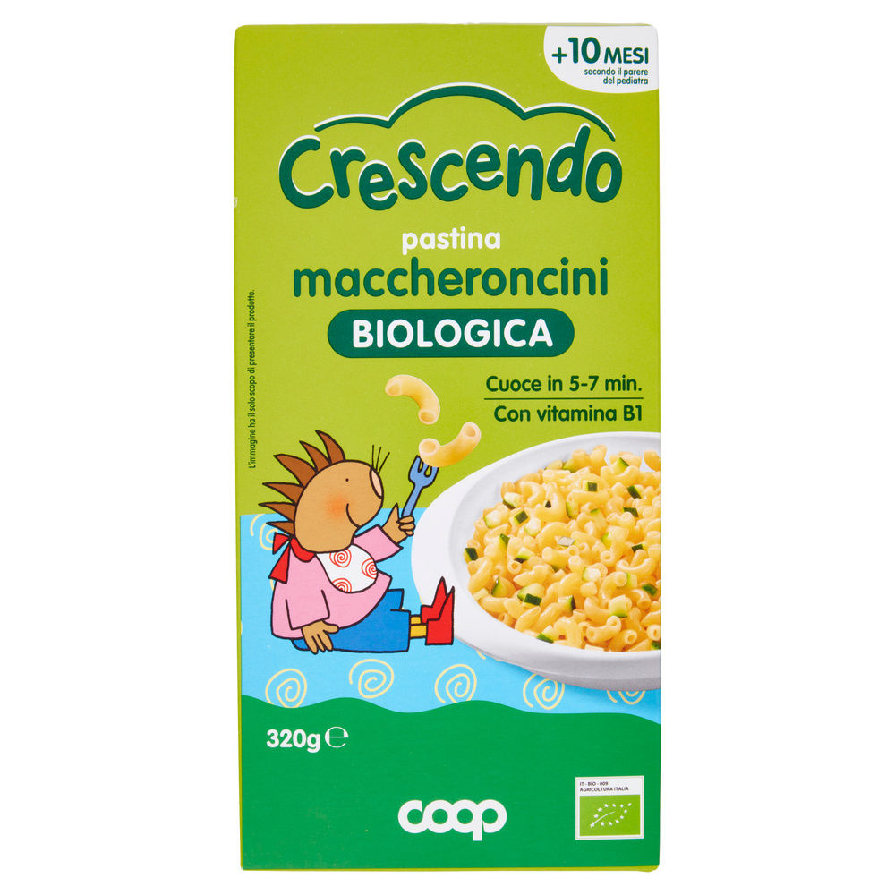 PASTINA DI SEMOLA DI GRANO DURO BIO MACCHERONCINI COOP CRESCENDO G 320 - 3