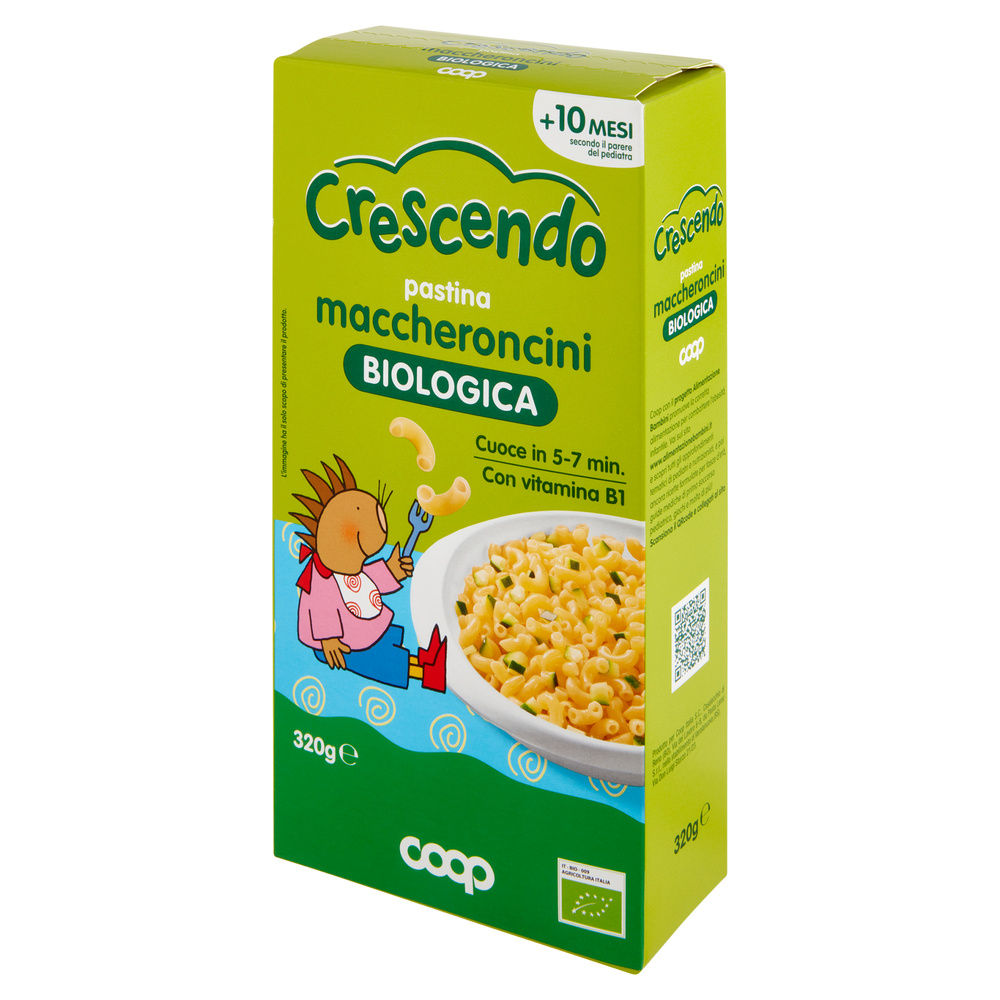 PASTINA DI SEMOLA DI GRANO DURO BIO MACCHERONCINI COOP CRESCENDO G 320 - 7