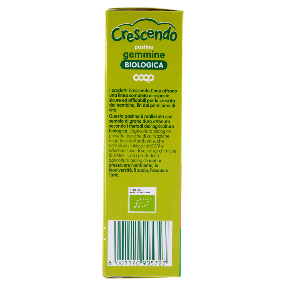 PASTINA DI SEMOLA DI GRANO DURO BIO GEMMINE COOP CRESCENDO G 320 - 3