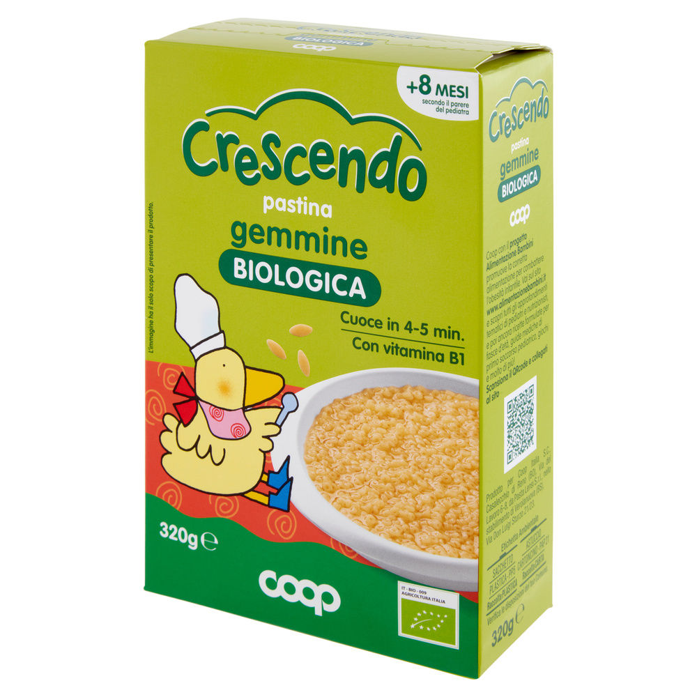 PASTINA DI SEMOLA DI GRANO DURO BIO GEMMINE COOP CRESCENDO G 320 - 6