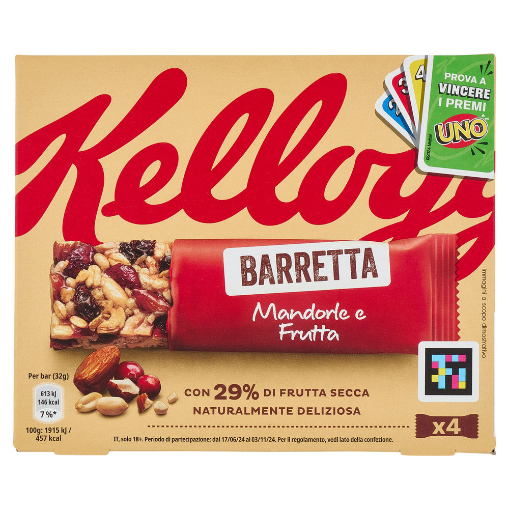 BARRETTE MANDORLE E FRUTTA KELLOGG'S SCATOLA PZ.4 X G 32 - 1