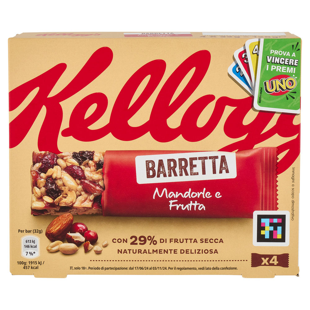 BARRETTE MANDORLE E FRUTTA KELLOGG'S SCATOLA PZ.4 X G 32 - 10