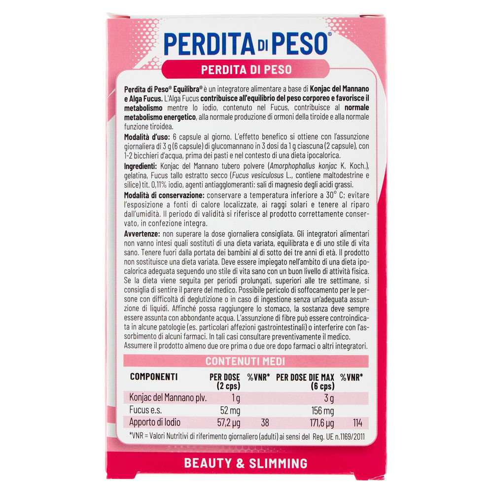 INTEGRATORE PERDITA DI PESO EQUILIBRA SCATOLA 60COMPR. G 41,7 - 1