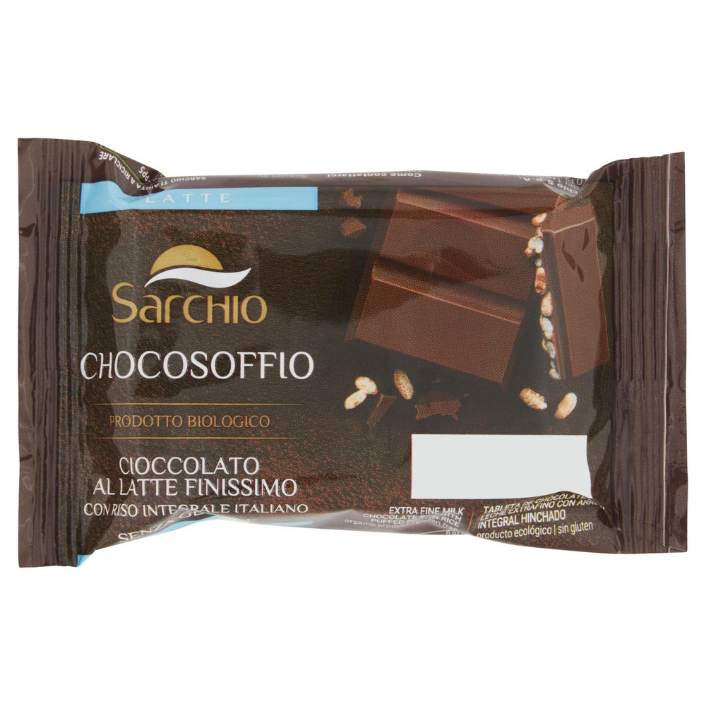 Monoporzione soffio cioccolato al latte bio senza glutine bio sarchio 25g