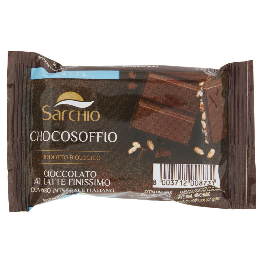 MONOPORZIONE SOFFIO CIOCCOLATO AL LATTE BIO SENZA GLUTINE BIO SARCHIO 25G - 2