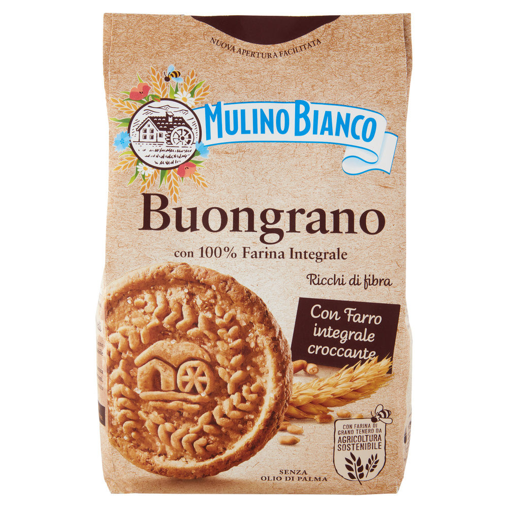 BISCOTTI INTEGRALI BUONGRANO MULINO BIANCO BARILLA SACCHETTO G.350 - 2