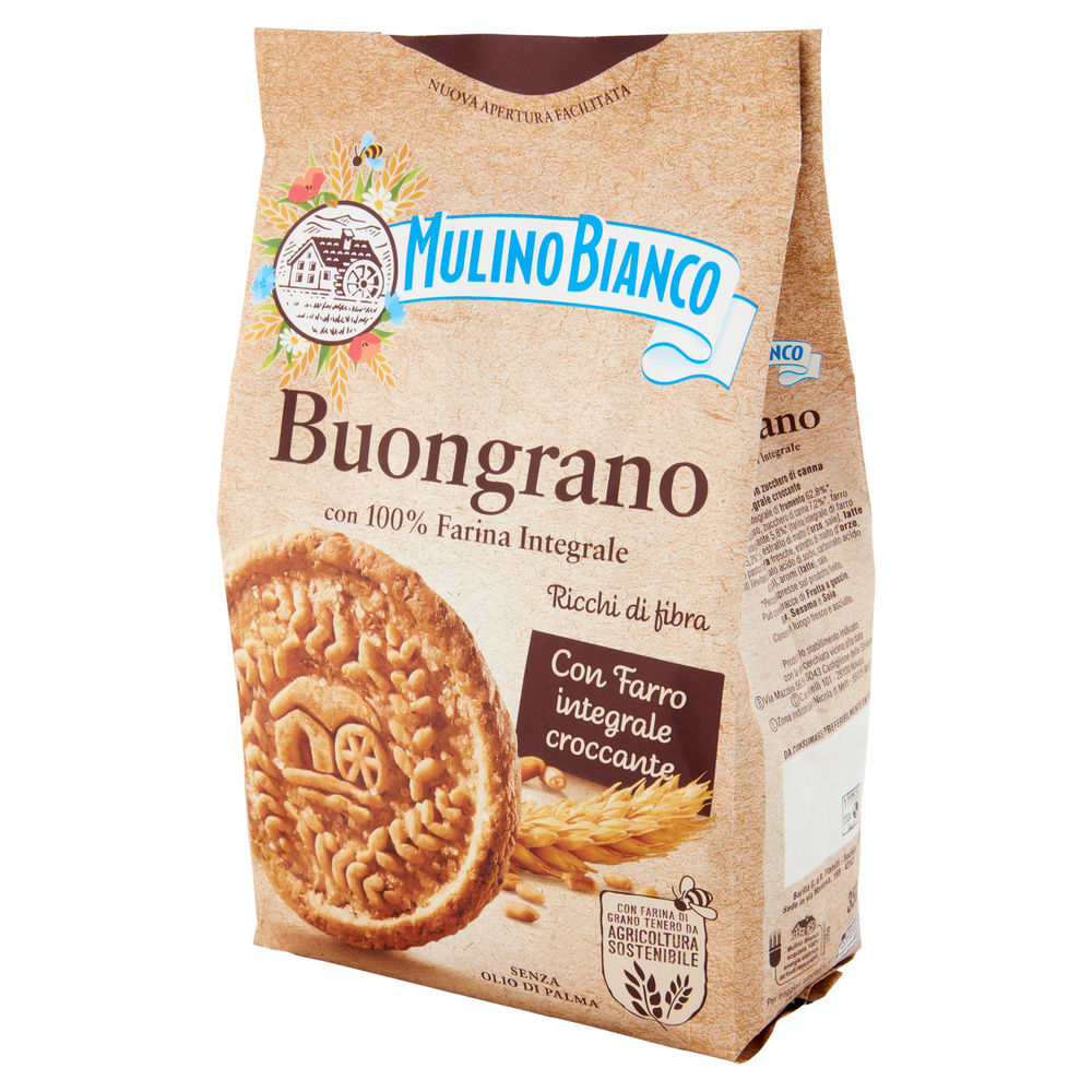 BISCOTTI INTEGRALI BUONGRANO MULINO BIANCO BARILLA SACCHETTO G.350 - 8