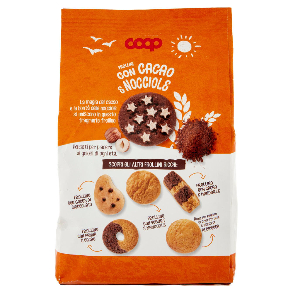 BISCOTTI FROLLINI CON CACAO E NOCCIOLE COOP SACCHETTO GR.500 NO PALMA - 2