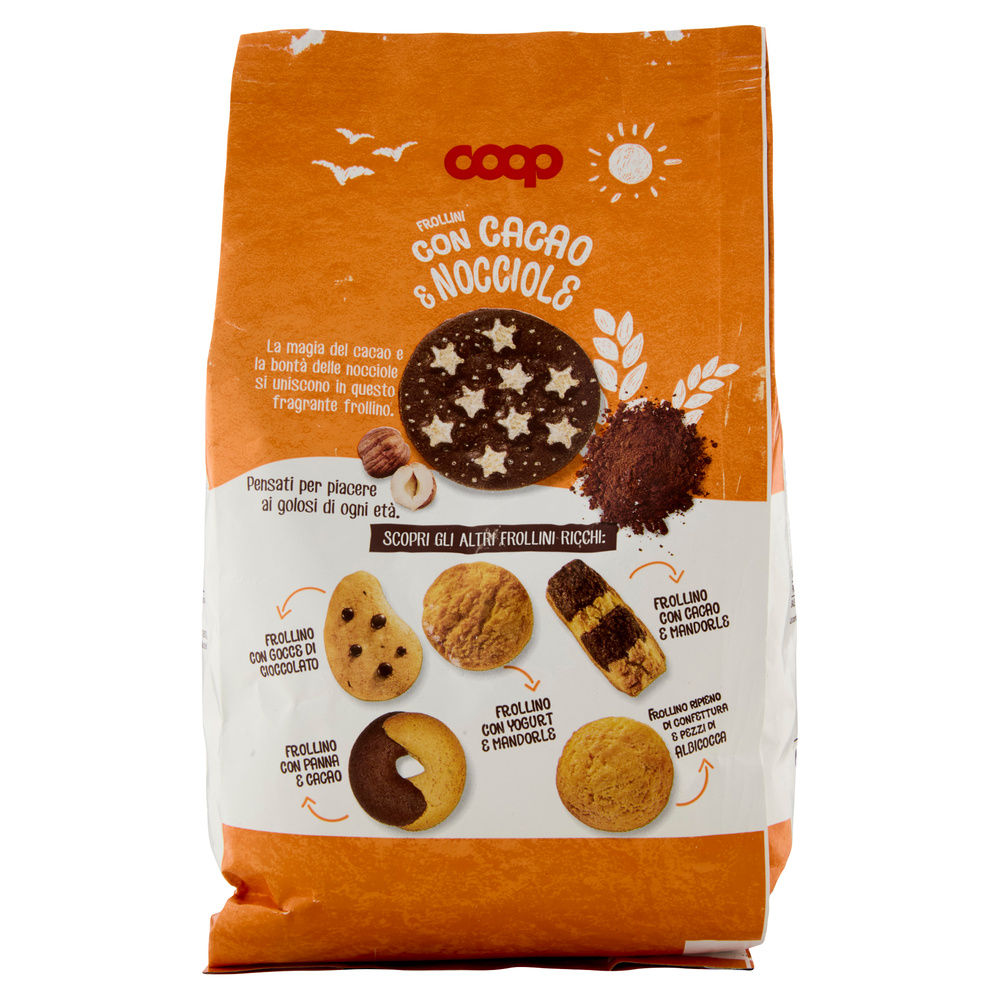 BISCOTTI FROLLINI CON CACAO E NOCCIOLE COOP SACCHETTO GR.500 NO PALMA - 13