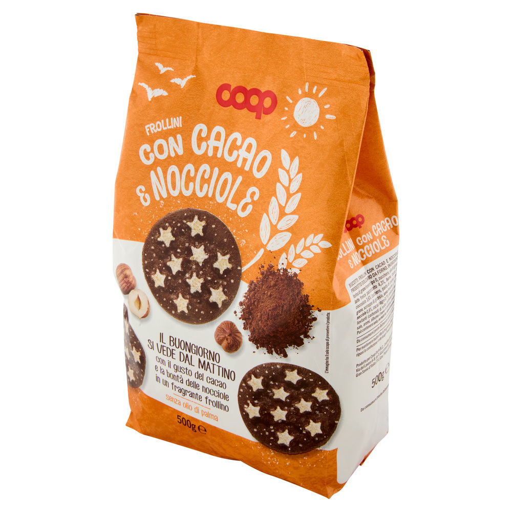 BISCOTTI FROLLINI CON CACAO E NOCCIOLE COOP SACCHETTO GR.500 NO PALMA - 17